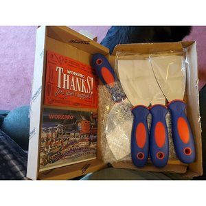 NWOB WORKPRO 4-piece Putty Knife Set Stainless Steel 1.5",3",4", 6"